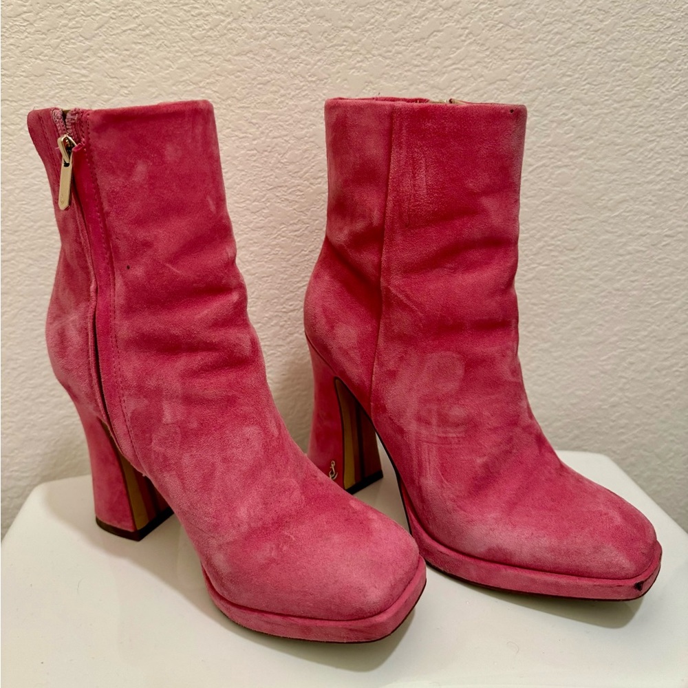 Pink Heeled boots Sam Edelman
